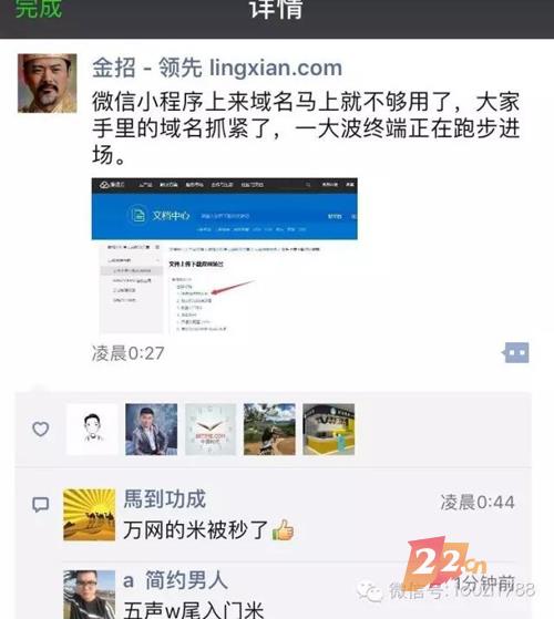 微信小程序迎来巨大商机？  可是没域名一切都白搭！