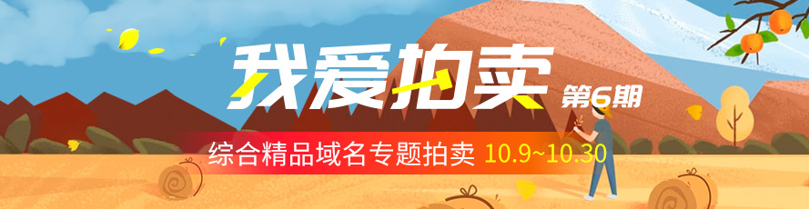 我爱拍卖第6期-综合精品域名拍卖